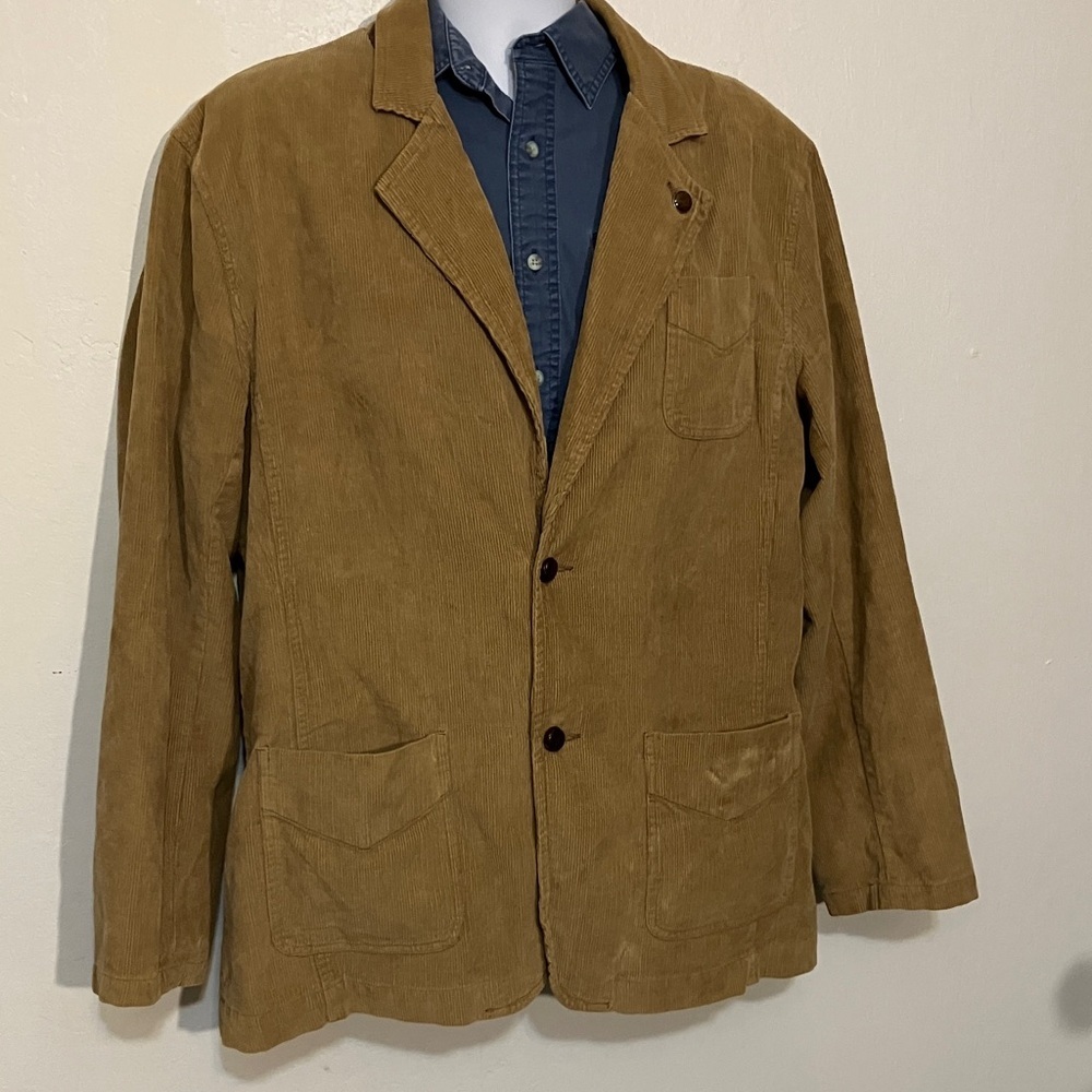 Plugg men’s corduroy blazer with elbow patches XL fully lined with retro fabric
